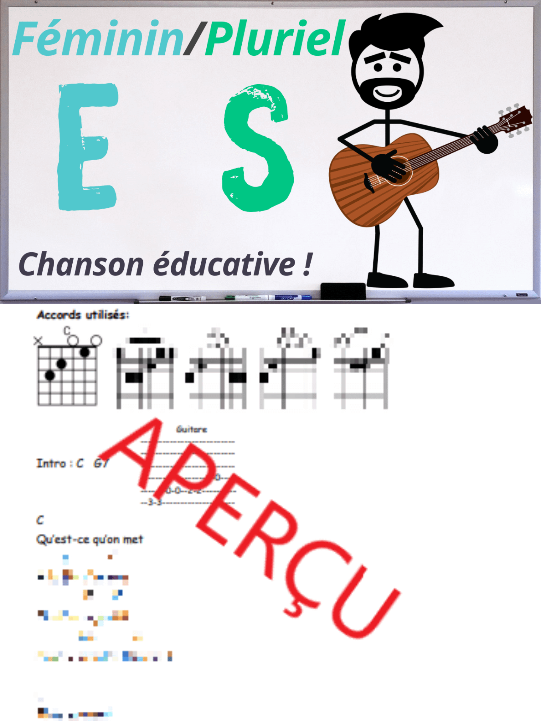 Féminin / Pluriel - Accords de guitare product image (1)