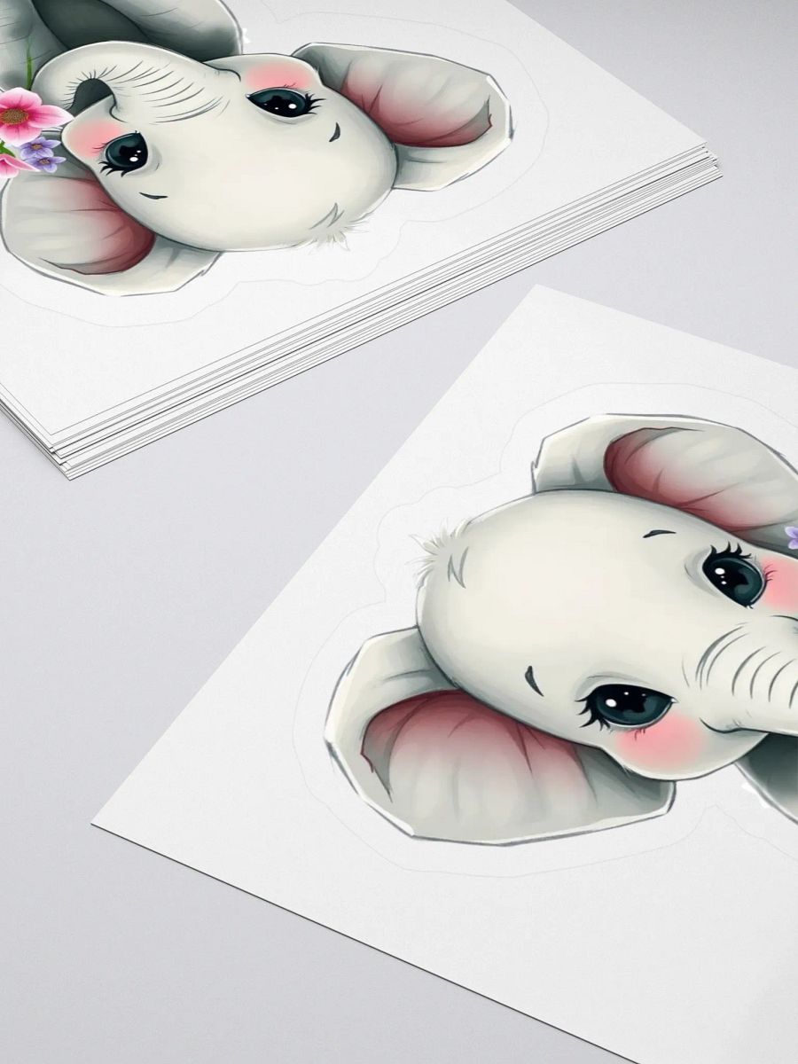 Baby Elephant Kiss Cut Stickers product image (10)