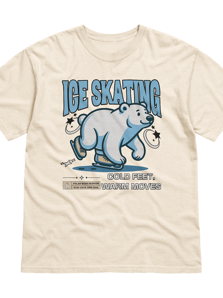 Polar Bear Ice Skating T-Shirt – Funny Winter Sports Shirt product image (2)