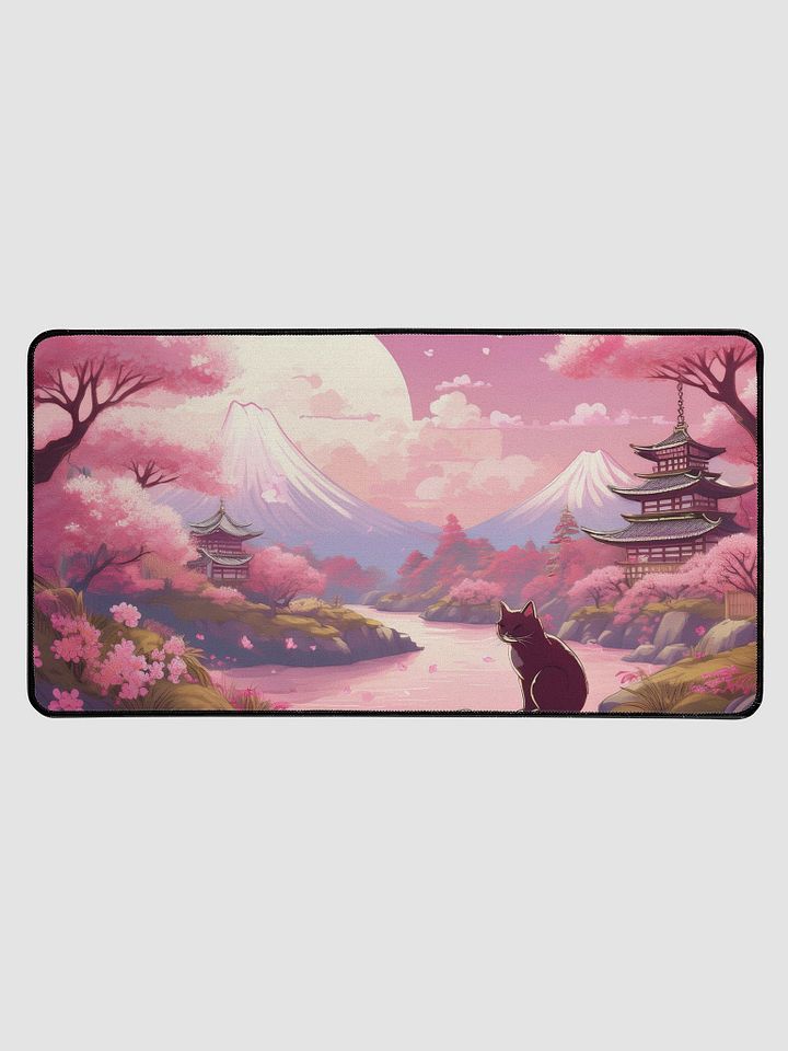 Whiskered Blossoms Large Desk Mat (15.5 x 31.5) product image (2)