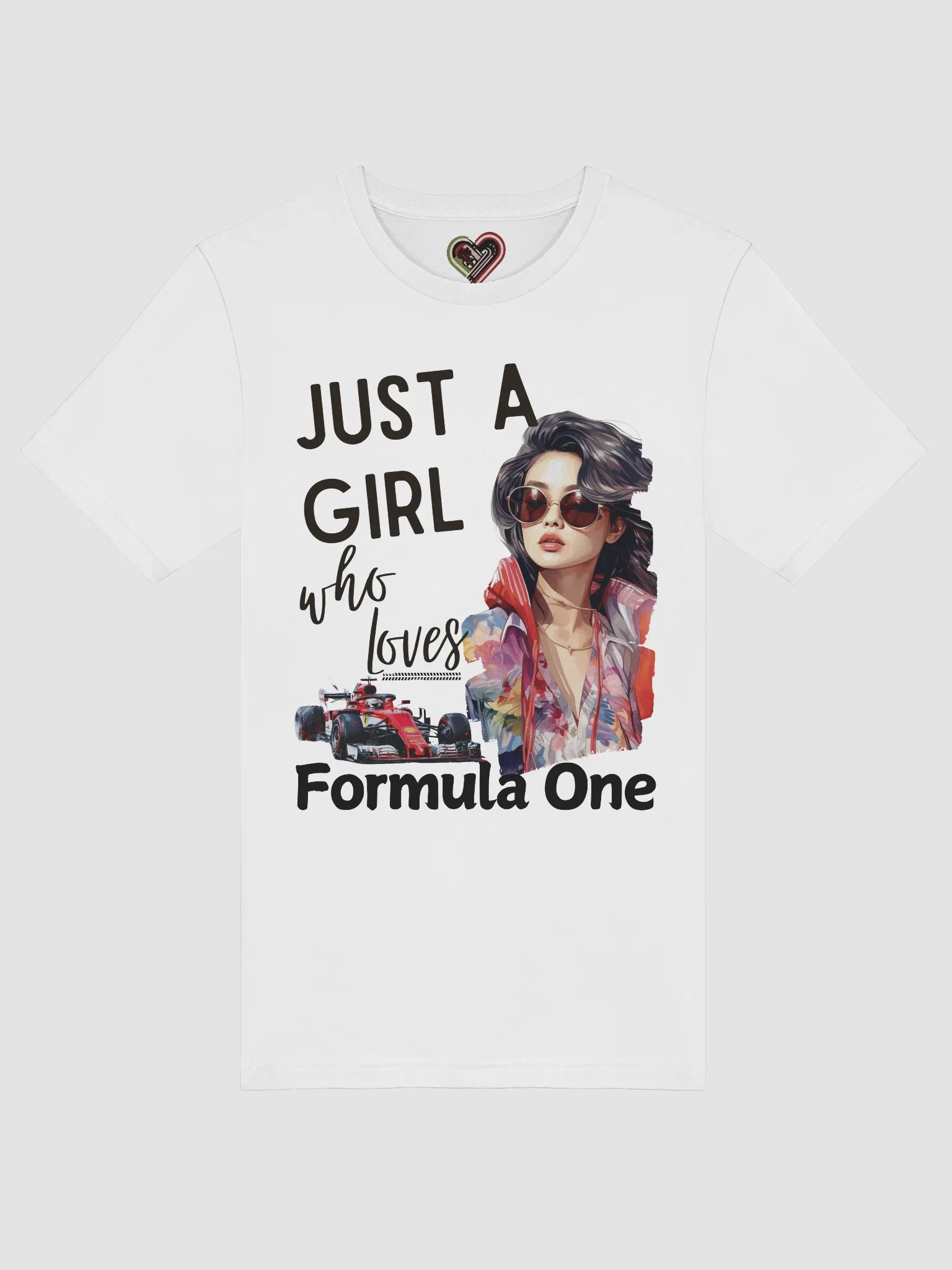 Racing Chic: Just a Girl T-Shirt product image (3)
