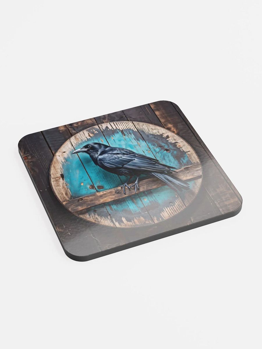 Glossed Cork Coaster - Crow product image (2)