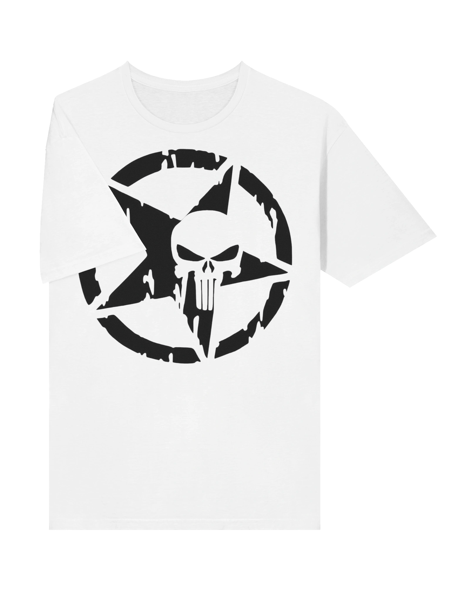 Punisher Black Skull Star. Starry Geometric Unisex T-Shirt product image (104)