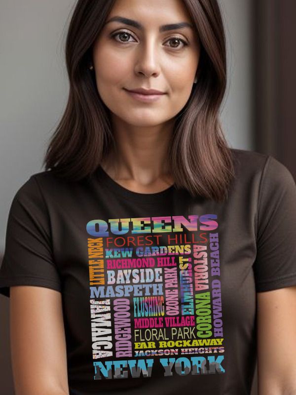 Queens New York Neighborhoods Skyline Pride Gifts T-Shirt product image (1)