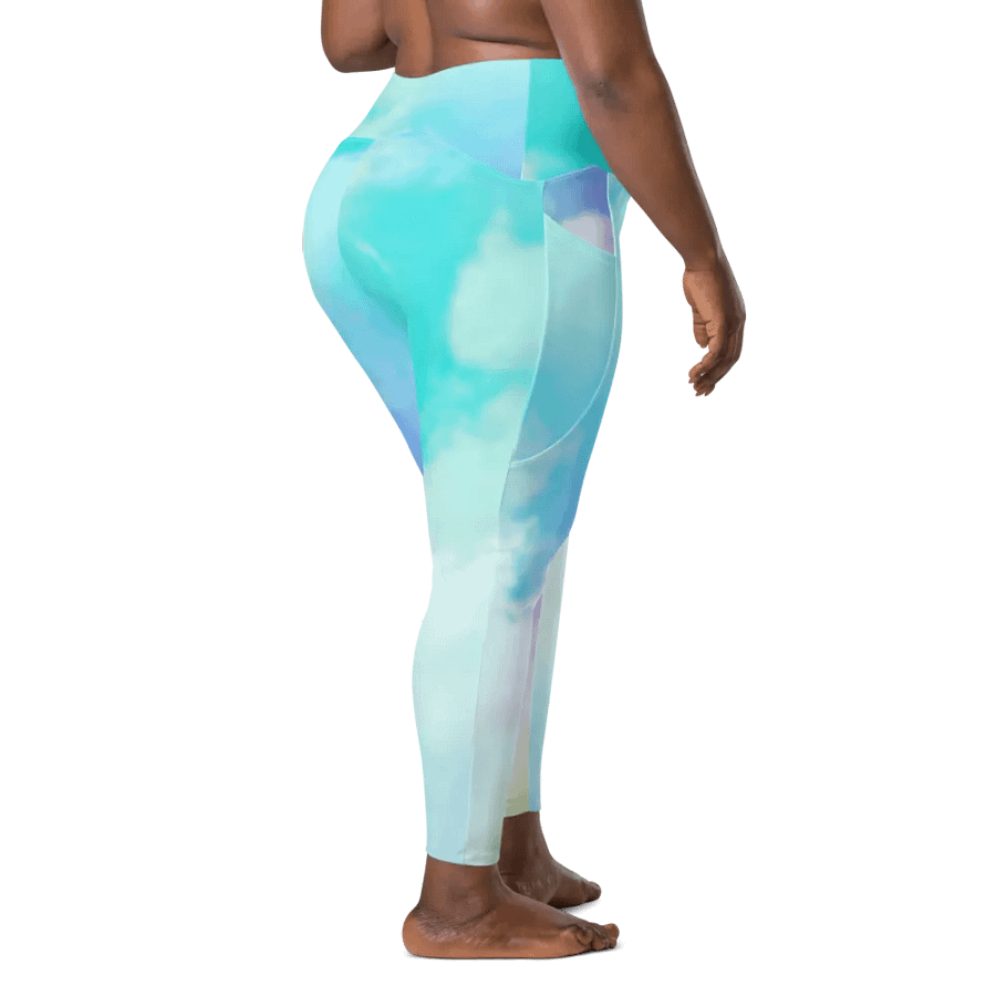 Blur cloud rainbow Design Leggings with Pocket - V2 product image (3)