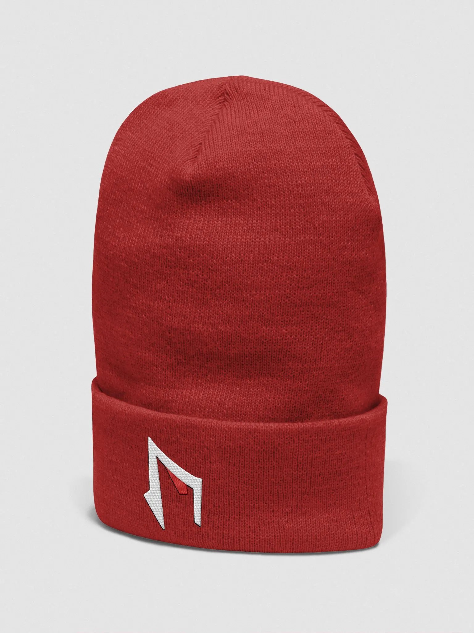 FAME PRODUCTIONS RED AND WHITE BEANIE LOGO ONLY product image (2)