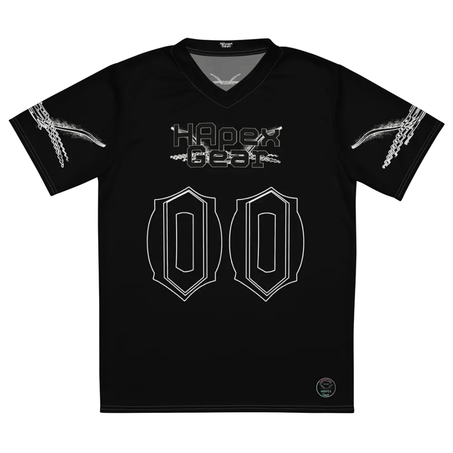 Chocolate Charlie - Black - Recycled Unisex Sports Jersey - Black HApex Gear Black Logo product image (2)