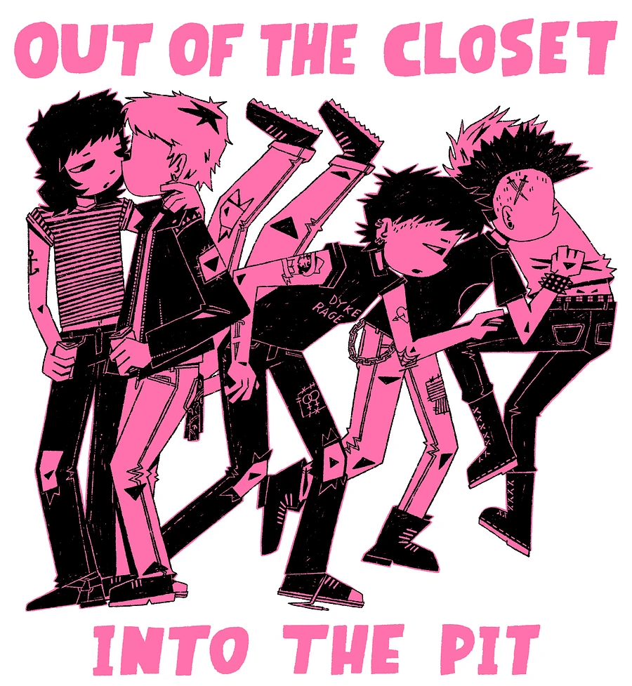 Out of the Closet, Into the Pit Unisex White T-Shirt product image (3)