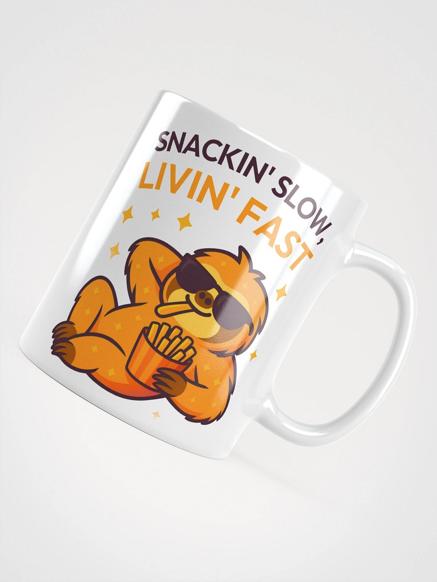 Snackin' Slow, Livin' Fast Mug – Funny Sloth Coffee Cup for French Fry Fans & Lazy Legends product image (4)