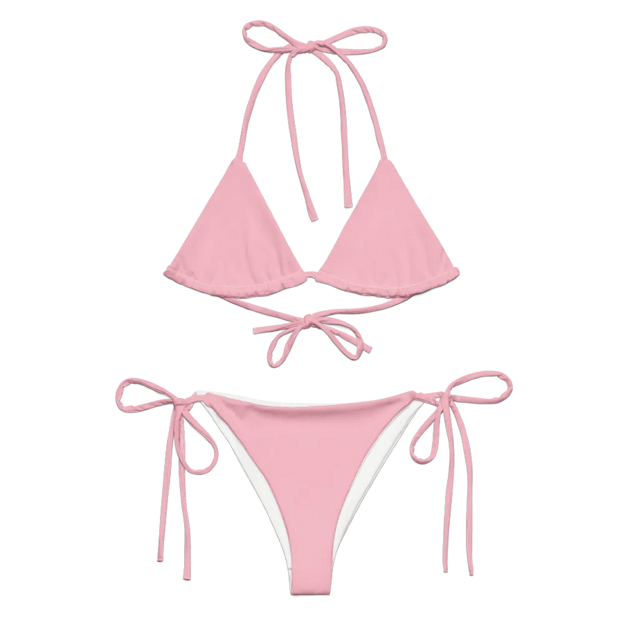 Plain Color Pink String Bikini Set product image (5)