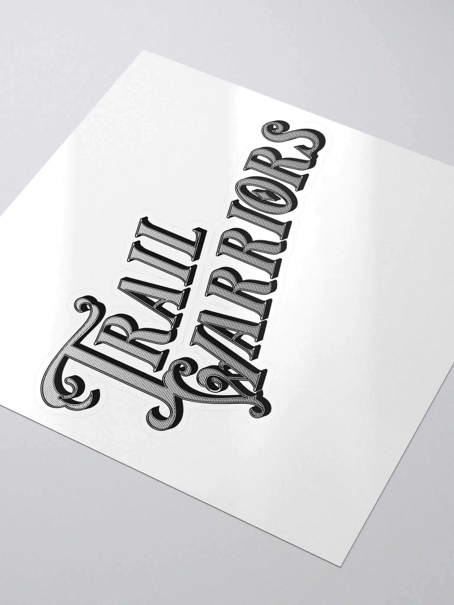Black w/ Gradient Classic Trail Warriors Emblem Sticker product image (3)