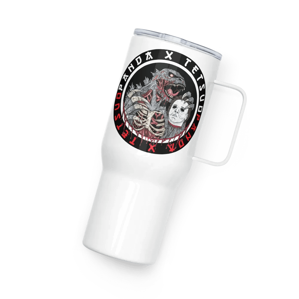 God of Carnage Travel Mug with a Handle (Northern Lotus Design) product image (4)