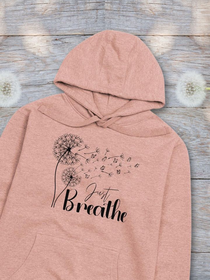 Just Breathe Black Dandelion Cotton Heritage Hoodie product image (4)