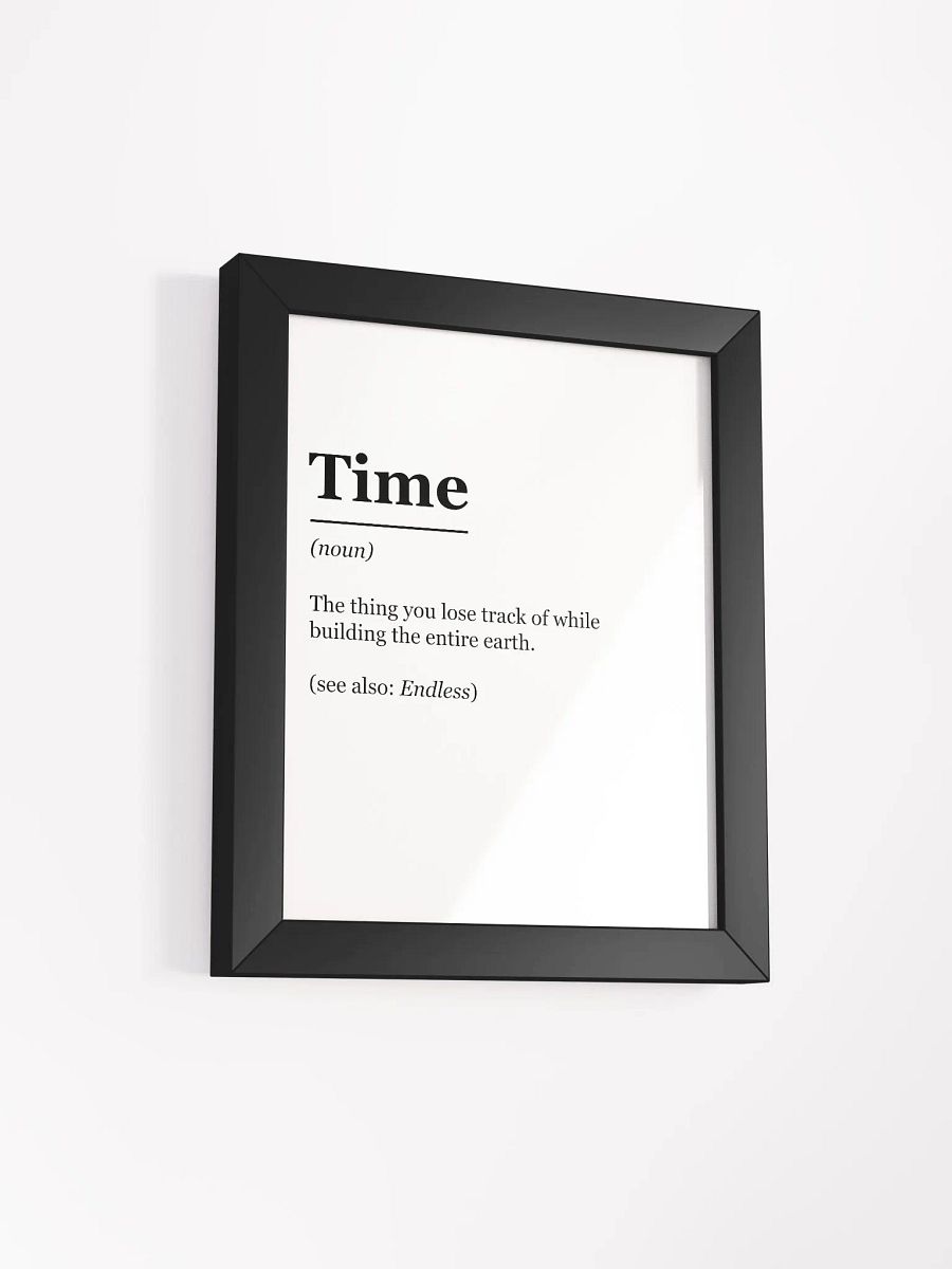 "Time: Defined" Framed Poster product image (2)