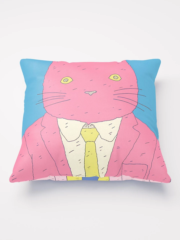Mr. Whisker's Enterprise: The Pensive Professional Pillow product image (1)