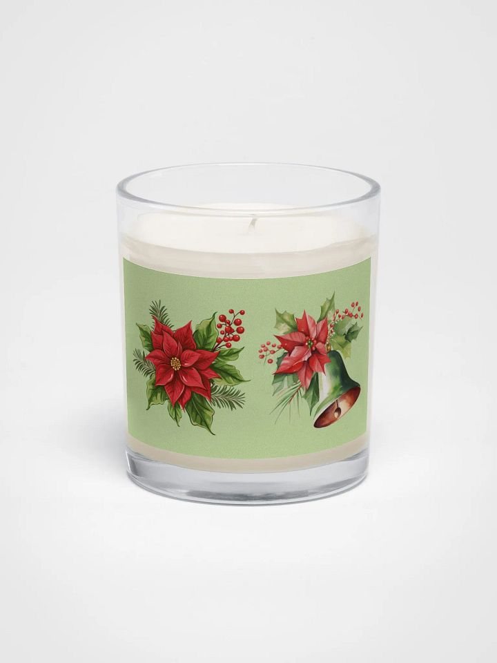 Festive Poinsettia Soy Wax Candle product image (1)