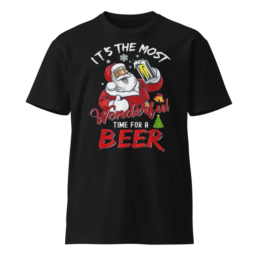 Santa’s Holiday Cheers AS Colour Unisex Premium T-Shirt product image (1)