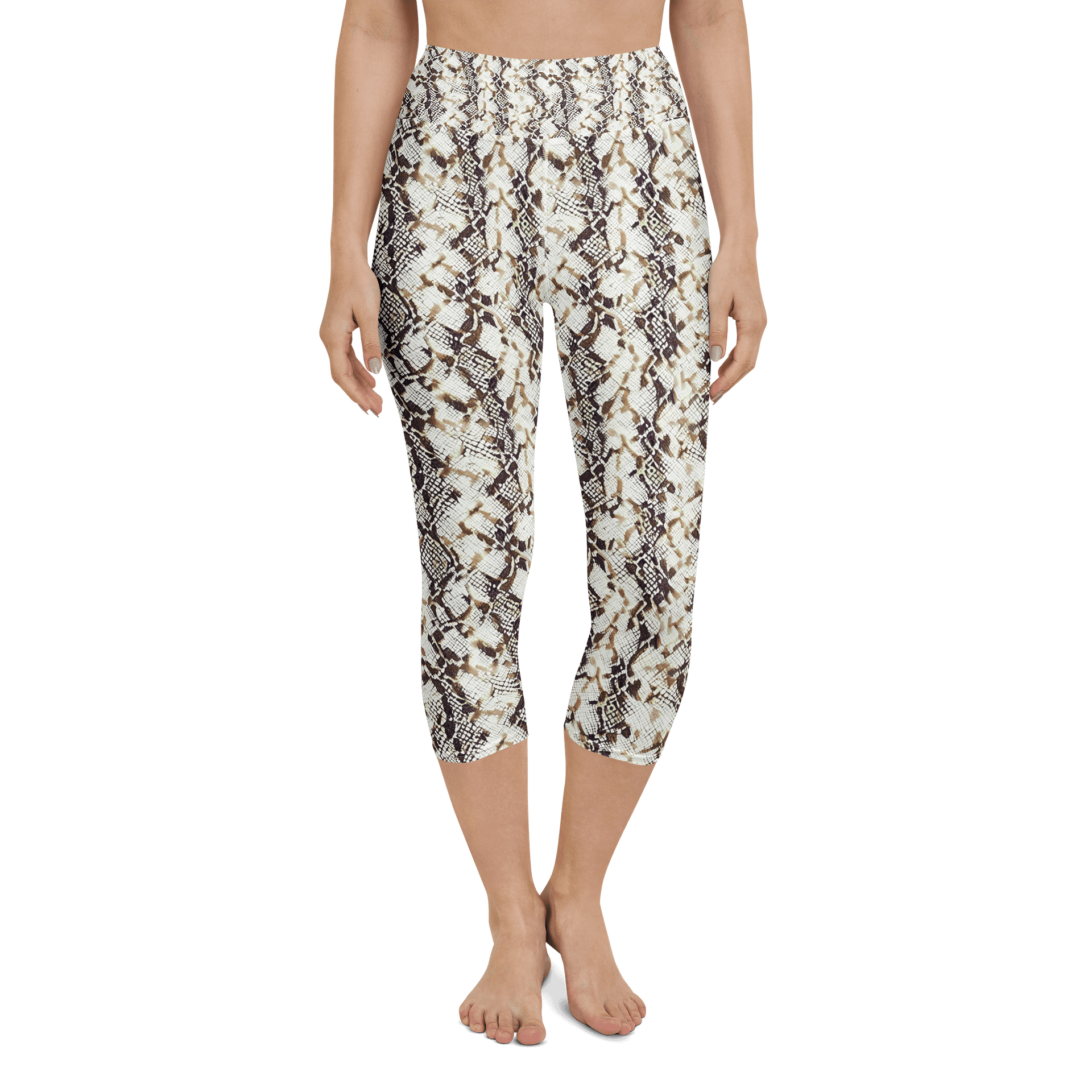 Beige Snake Skin Capri Leggings product image (4)