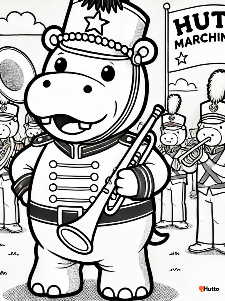 Hippos in Hutto Coloring Pages – Instant Download product image (6)