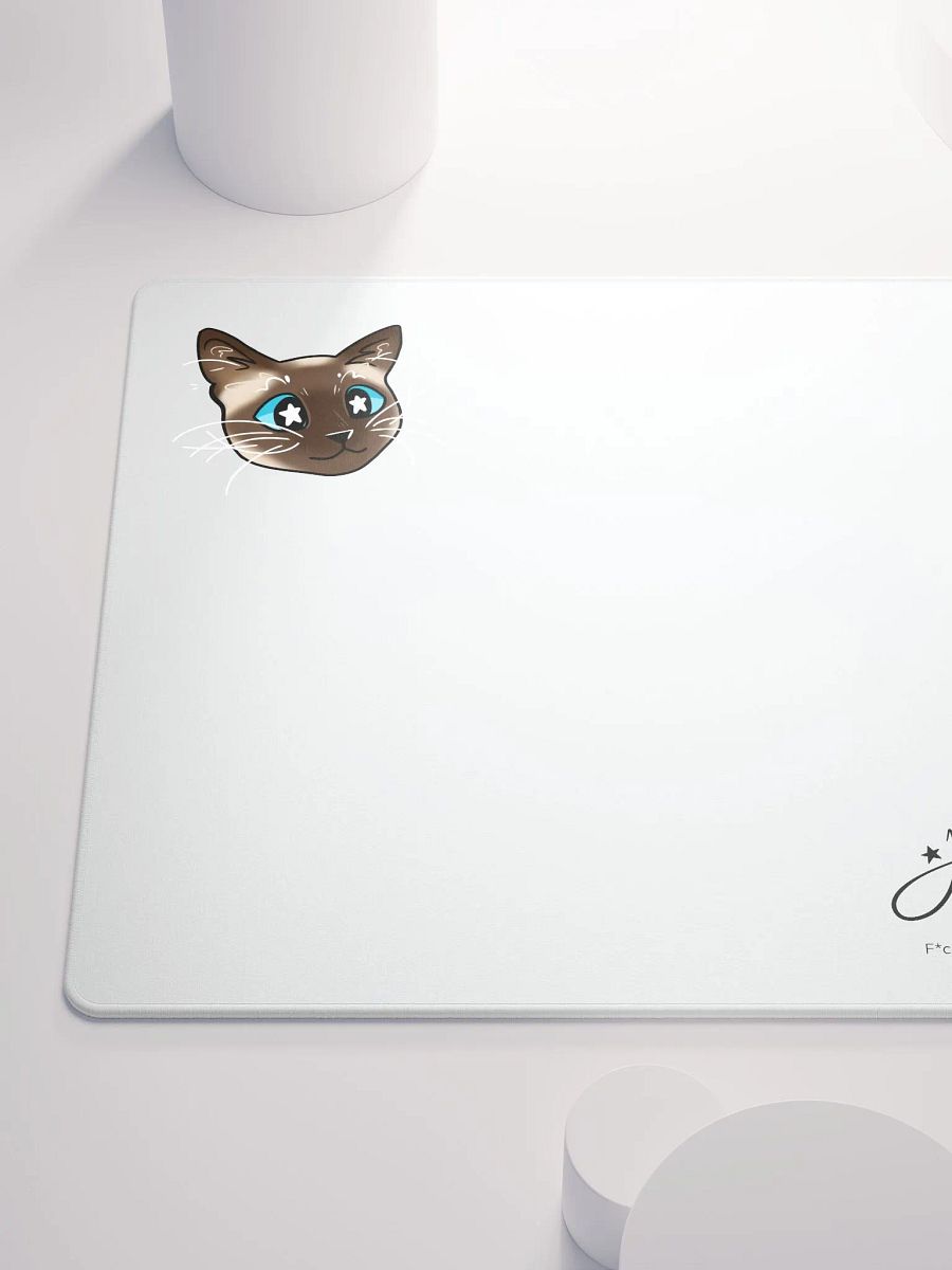 Bean the Siamese Cat Mousepad (White) product image (6)