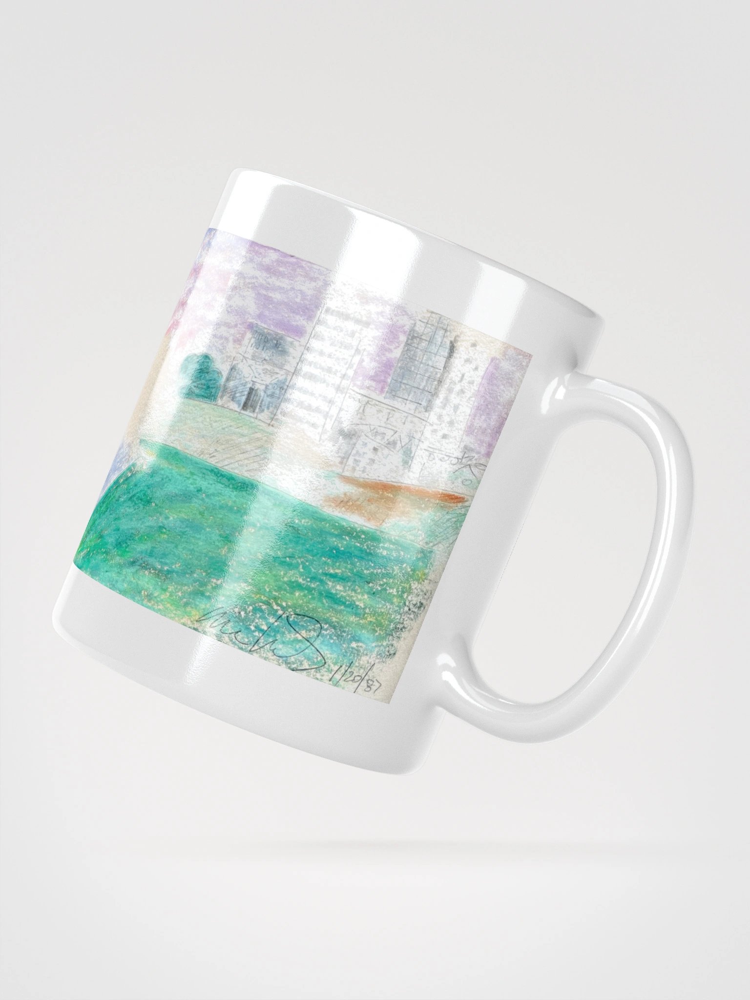 Passing Paradise 01.20.87 White Glossy Mug product image (5)