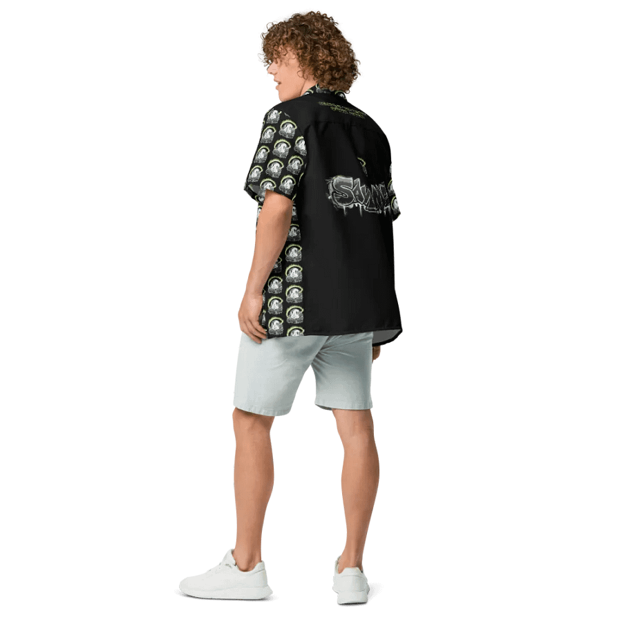 Save Me Black Hawaiian Shirt – Tropical Vibes, Global Impact product image (2)