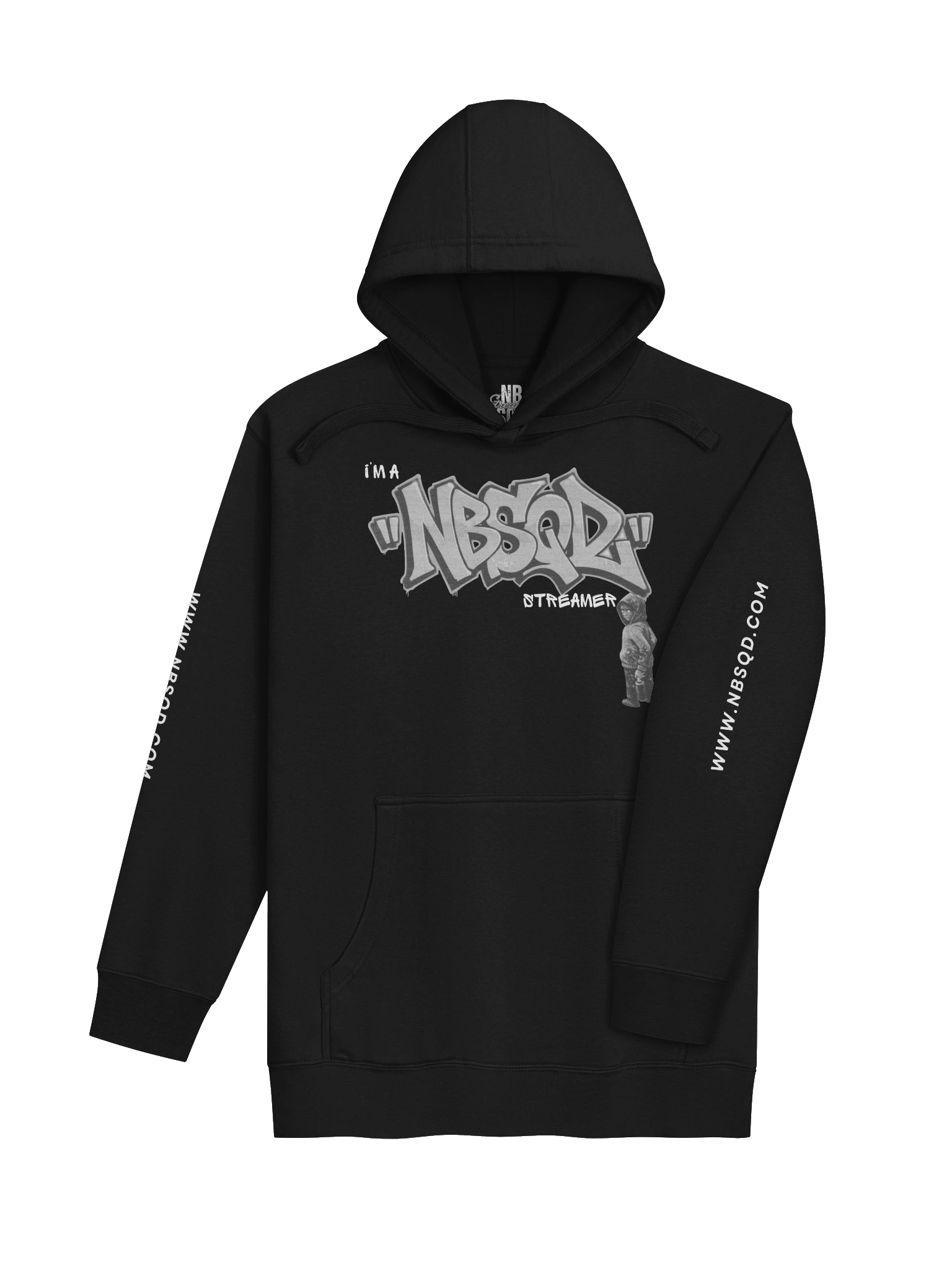 Noobsquad “NBSQD Graffiti – Break The Rules, It’s Part of The Game” Ladies Hoodie BLK product image (4)