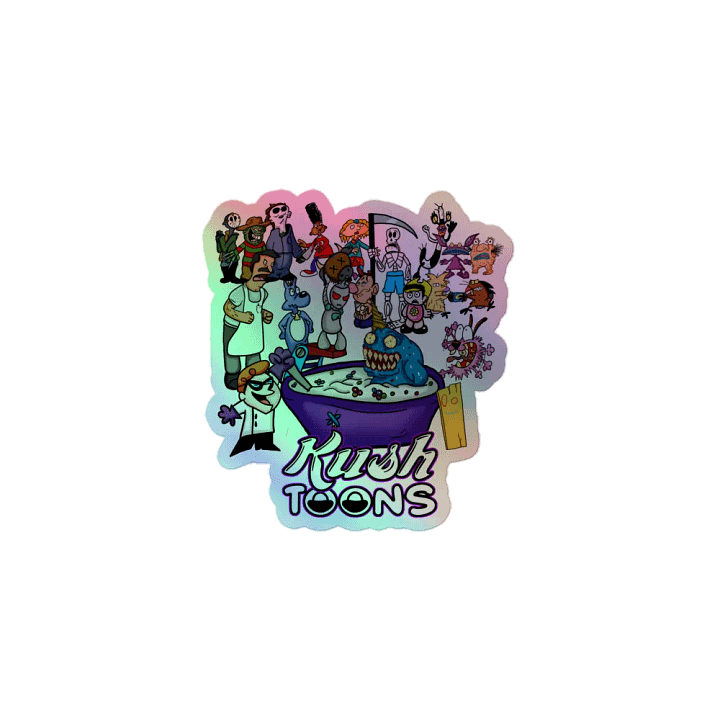 Kush Toons Holographic Sticker product image (1)