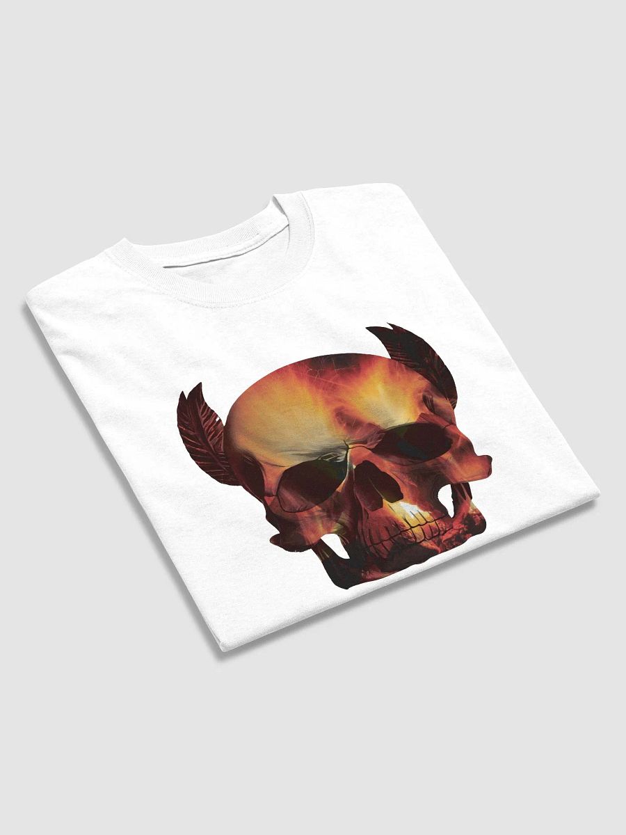 Skull with Fire Inside Skull, skulls, skull art design, skeleton, skull and bones, scary, skull tattoo, artistic skull, human skull, dark skull, bones, Halloween product image (3)