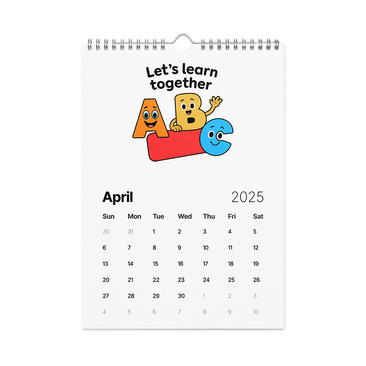 Expressive ABC 2025 Wall Calendar product image (1)