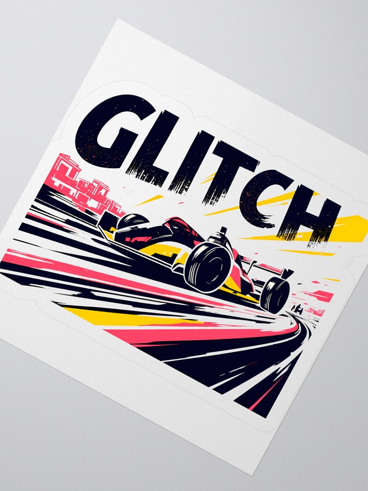 Digital Distortion Race Car | Glitch Sticker product image (6)