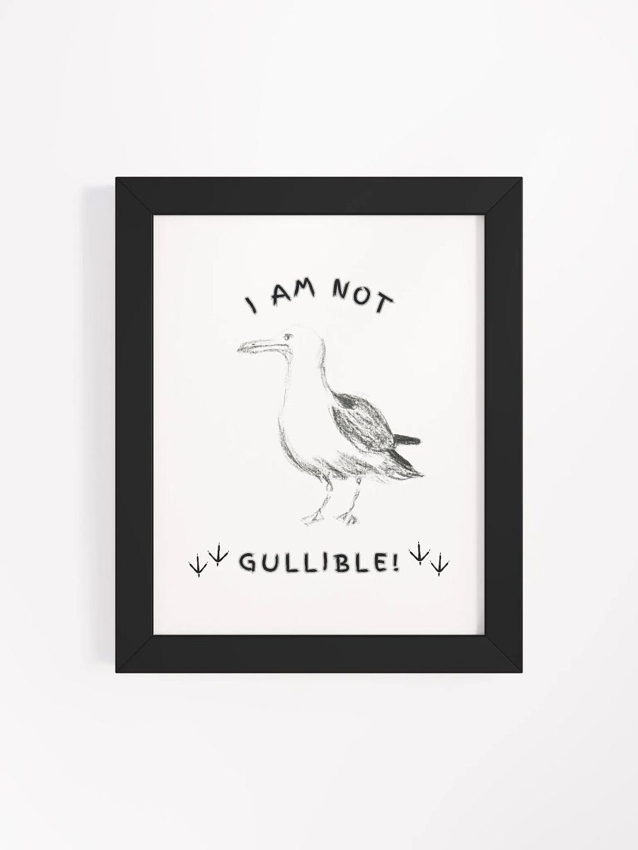 I am not Gullible! Framed Print product image (41)