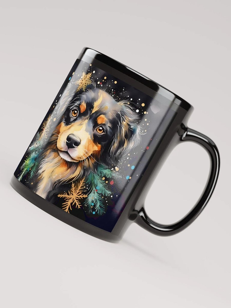 Holiday Dog Dreams Black Glossy Mug product image (4)