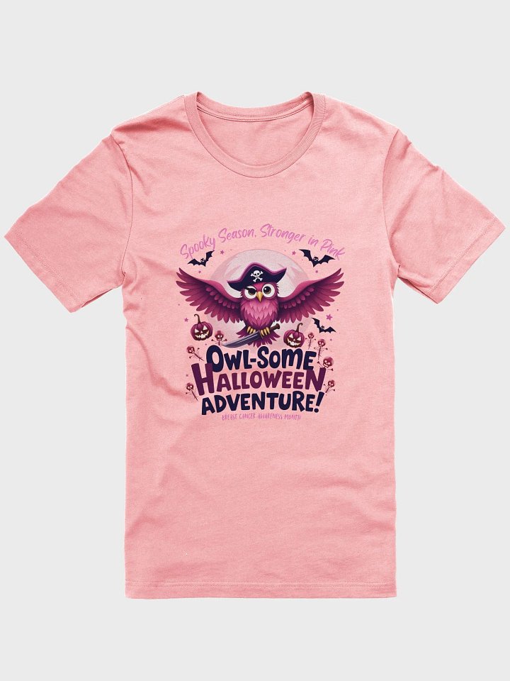 Pirate Owl Halloween Adventure: Breast Cancer Awareness T-shirt product image (16)