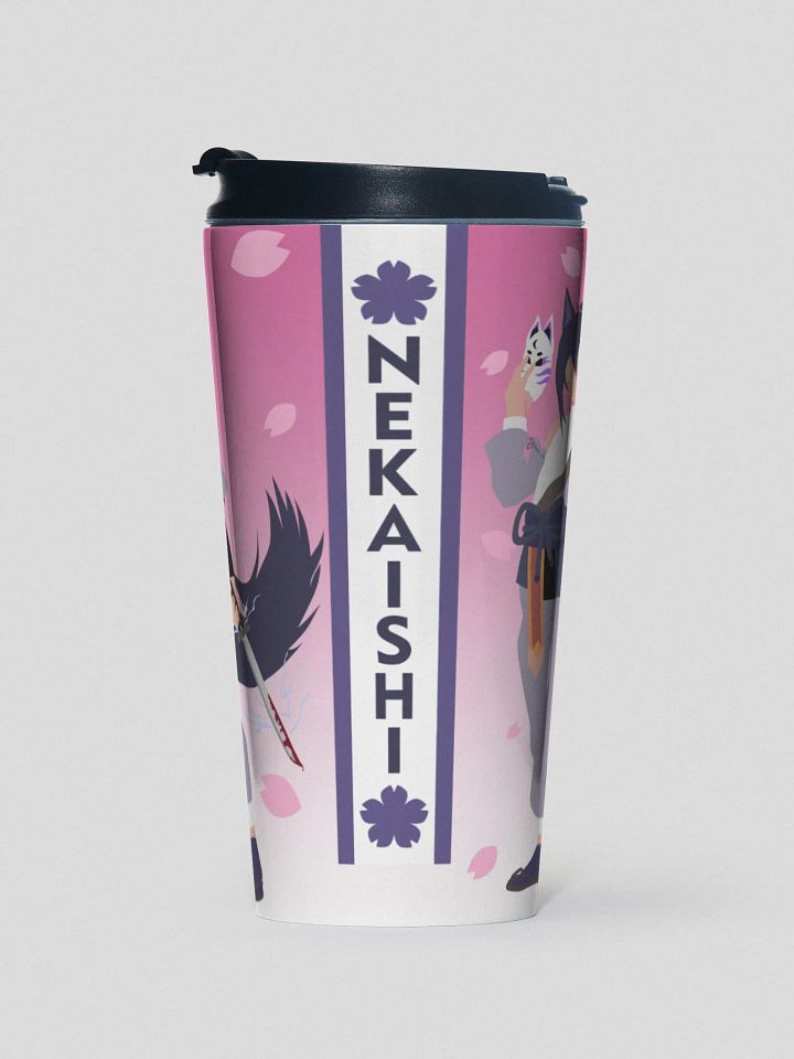 Stainless Steel Travel Mug - LowPro | Light Mode | Pink Fade product image (1)