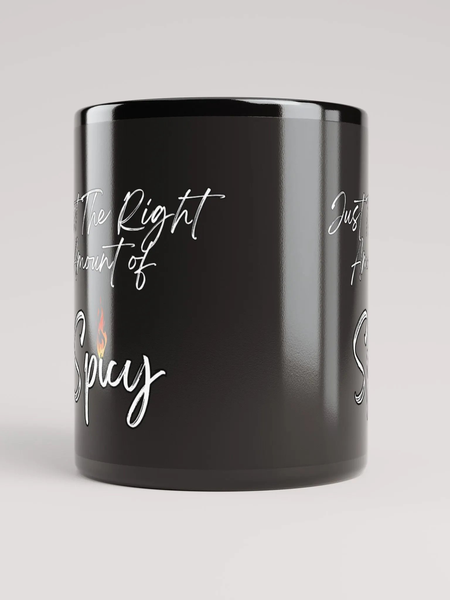 Just The Right Amount of Spicy - Funny Black Mug product image (9)