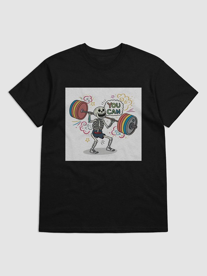 Rainbow Weightlifting Skeleton T-Shirt product image (5)