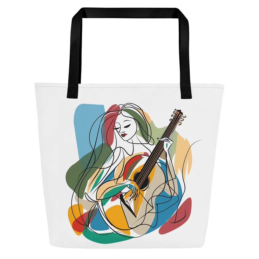 Tote Bag: Music Lover Guitarist Musician Minimalist Abstract Art Design product image (3)