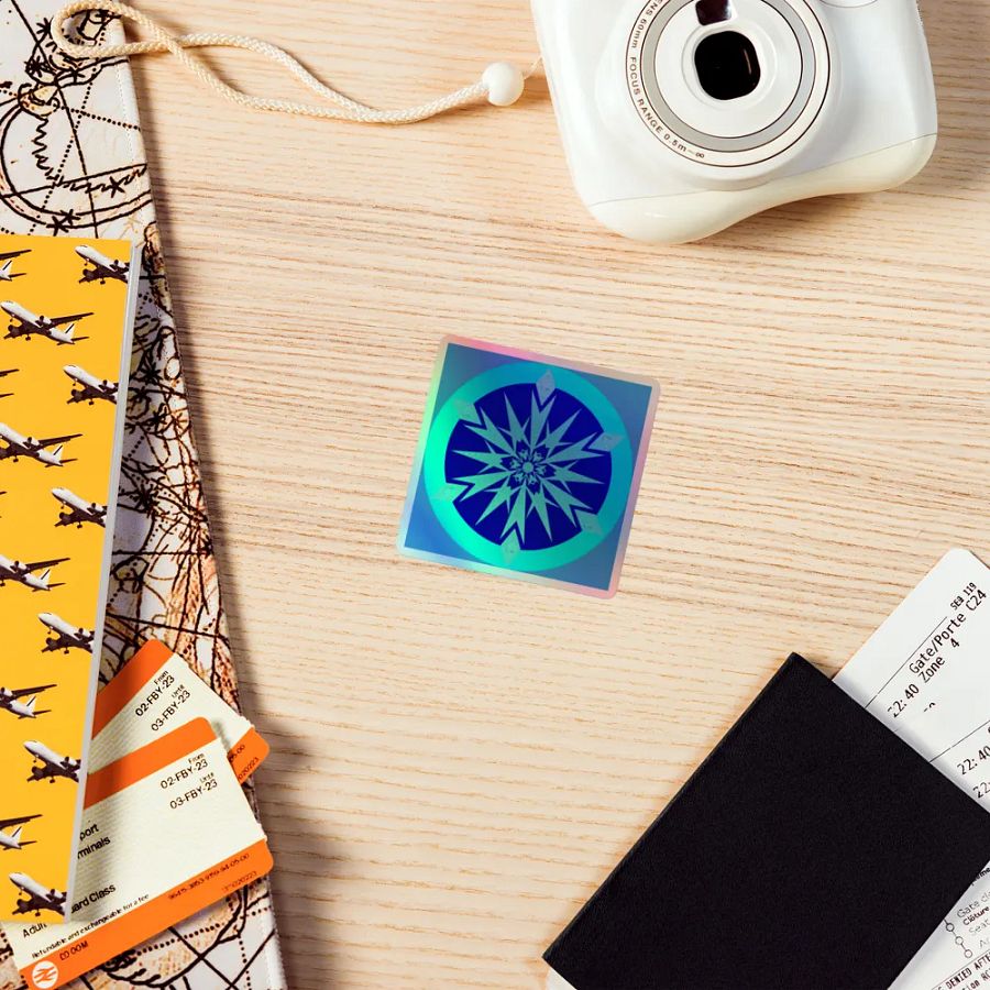 snowflake holo sticker product image (7)