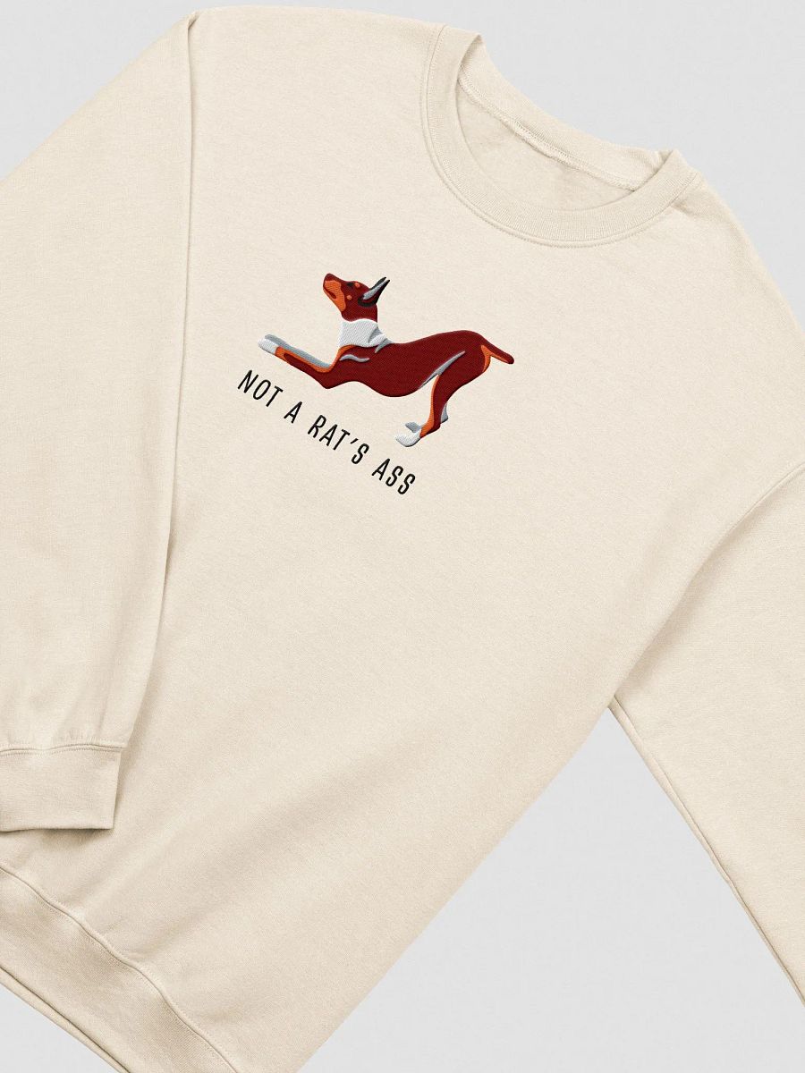 Not a Rat's Ass Sweatshirt (Embroidered) of a Rat Terrier(Brown & Tan) product image (6)