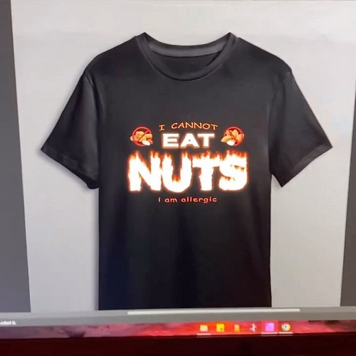 Link in bio 🥜 send this to your friend with a peanut allergy to show you care <3 if they wear this shirt, they’ll never be se...