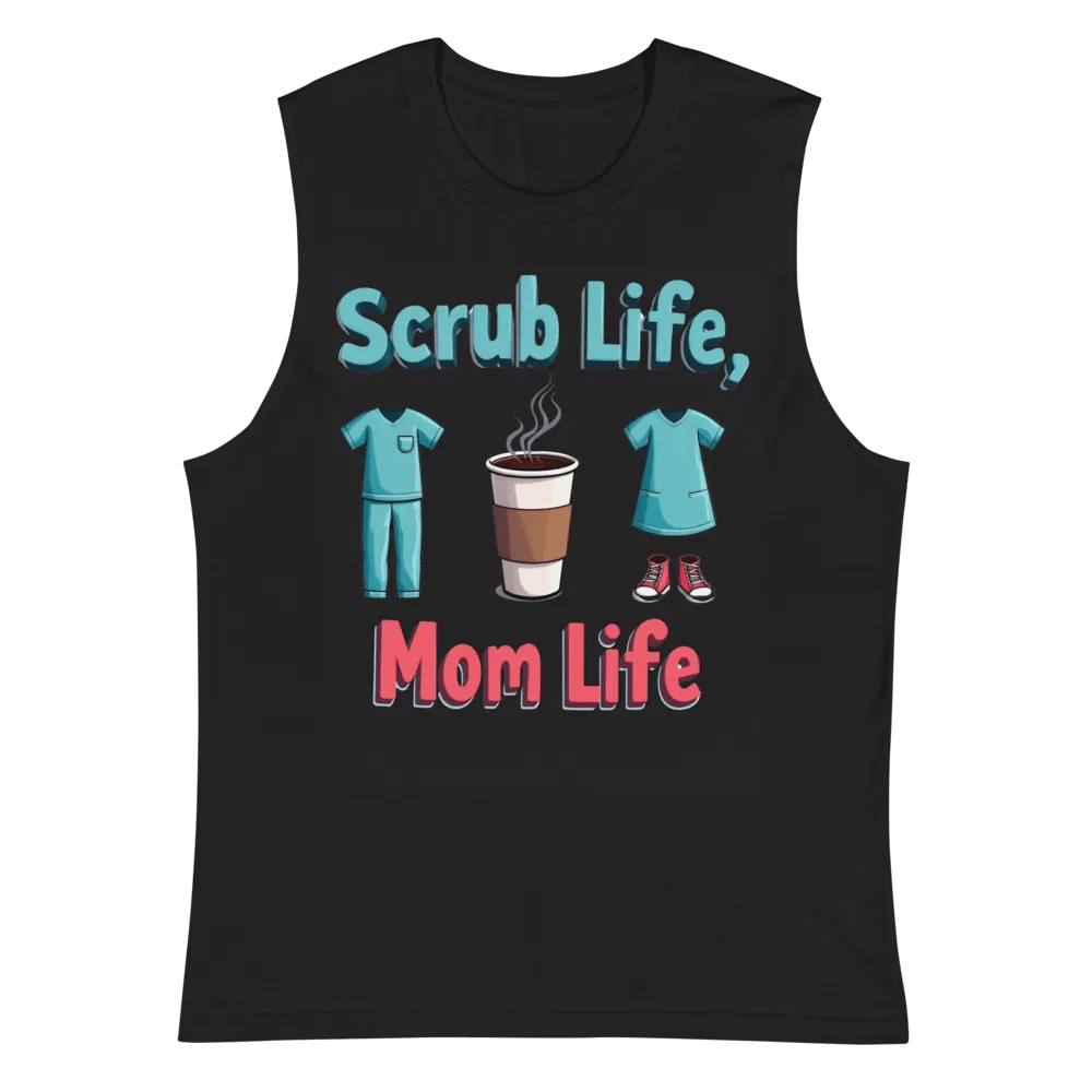 Scrub Life, Mom Life Muscle Tank product image (3)