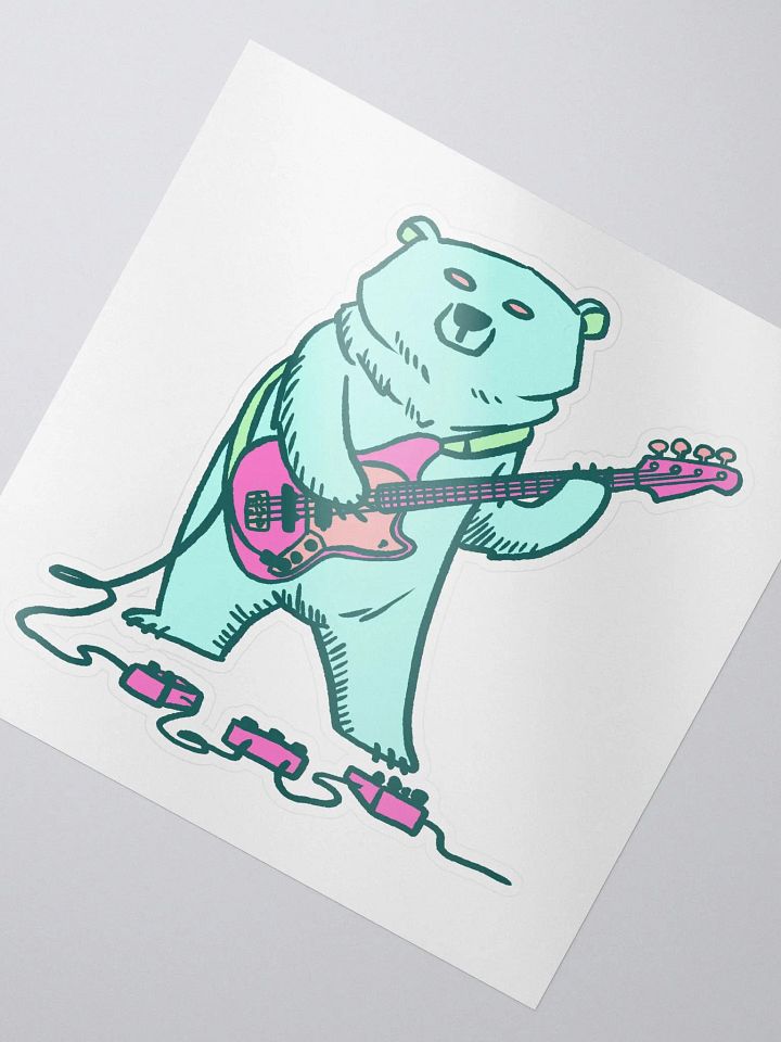 Bass Bear (neon) - sticker product image (2)