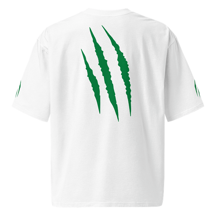 "Scratch Claws" (Green) AS Colour Premium Oversized Faded T-Shirt product image (5)