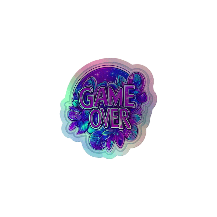 Game Over Holographic Sticker product image (1)