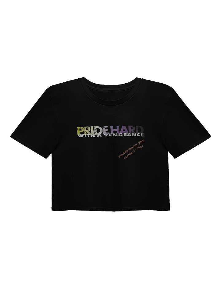 Non-binary "Pride Hard" Crop Top product image (1)