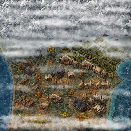 The town of Schertan and Vice's home. The town is best known for its wine production and constant envelopment in fog.
#dnd #i...