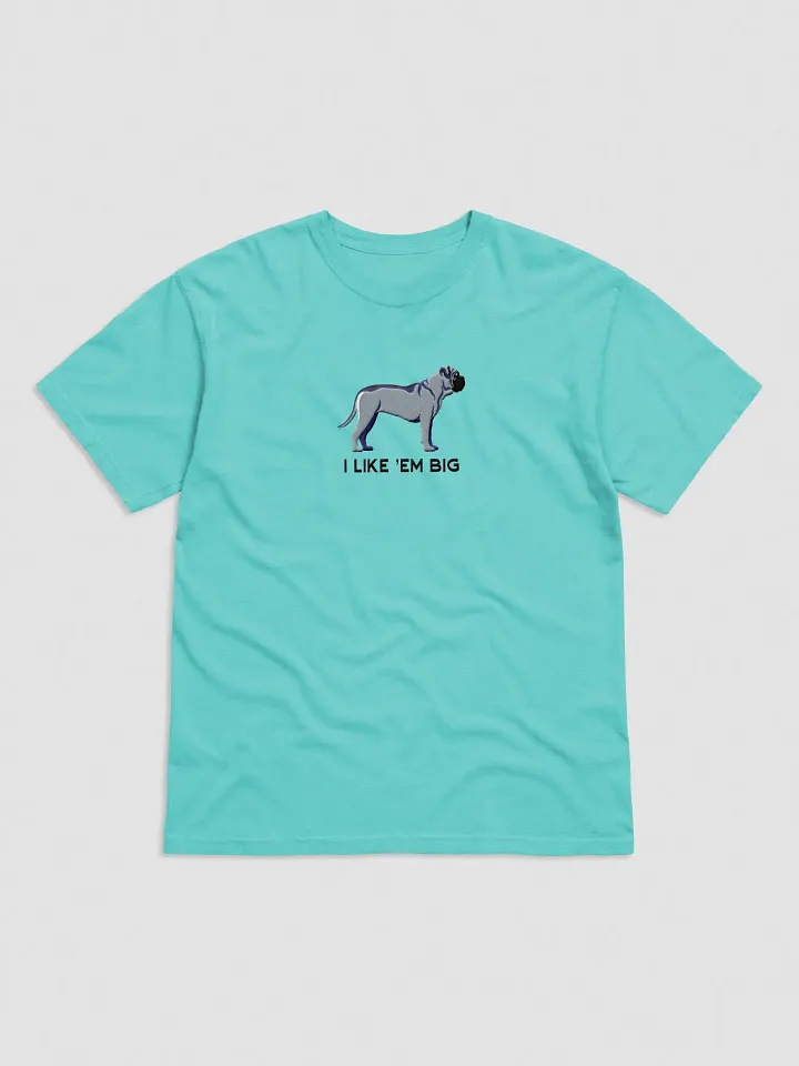 I Like 'Em Big T-Shirt(Embroidered) of an English Mastiff(Blue) product image (25)