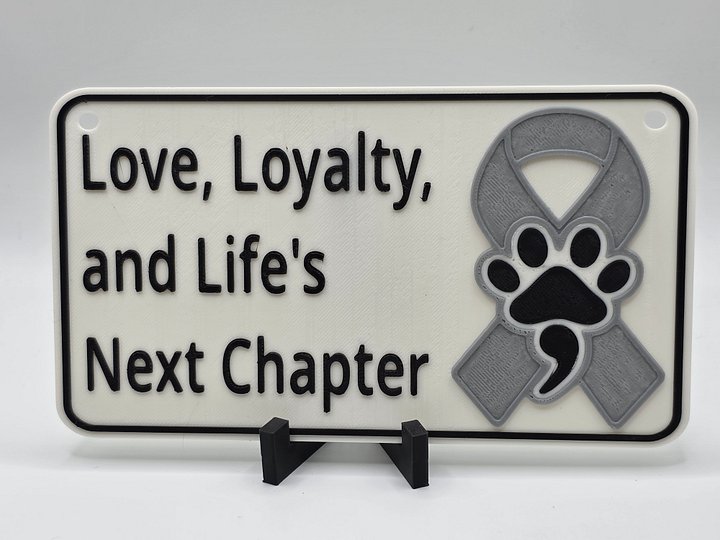 🩶 Gray Awareness Ribbon Sign | Love, Loyalty, and Life’s Next Chapter product image (1)