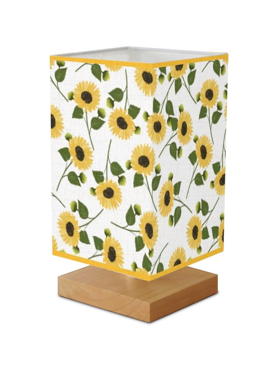 Square Table Lamp- Spring-Time All different flowers!! product image (1)